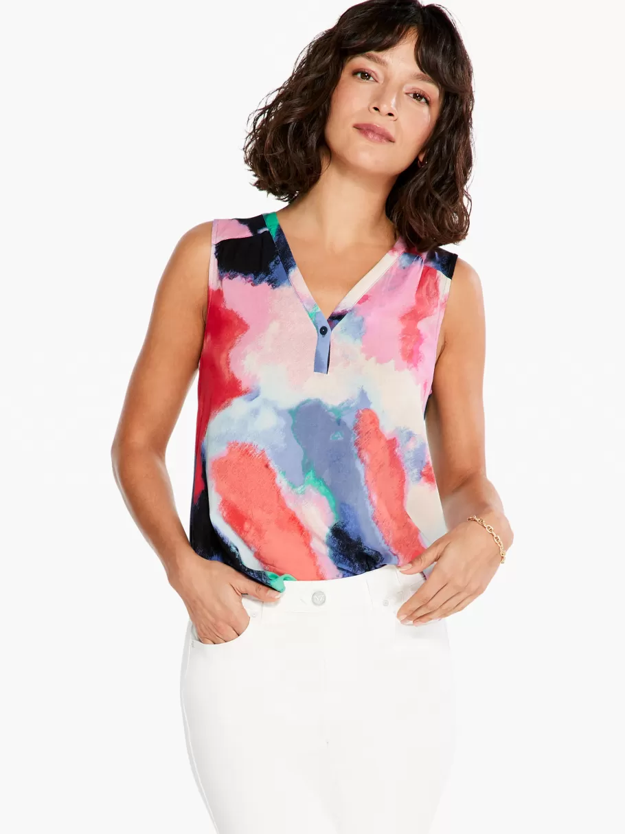 NIC+ZOE Abstract Art Tank^Women Shirts + Blouses
