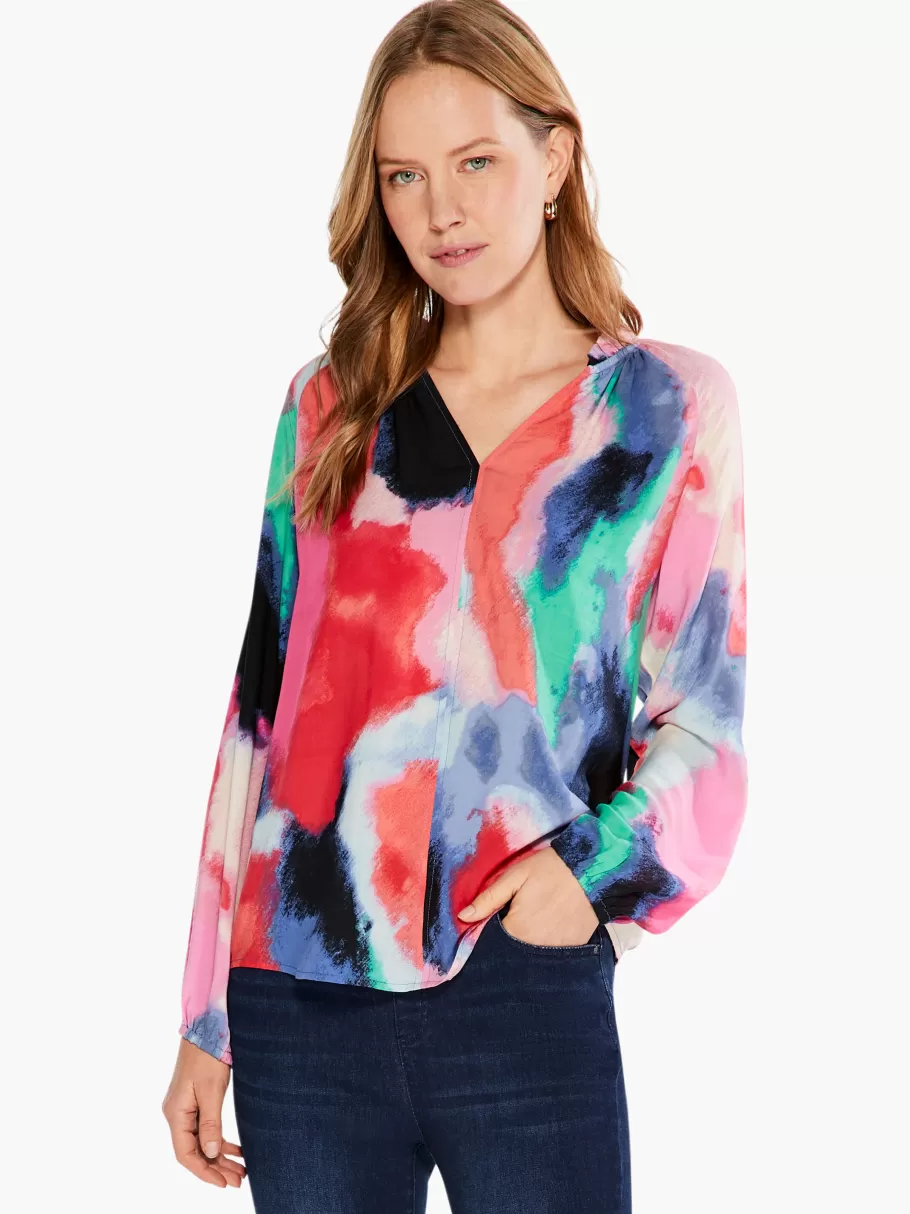 NIC+ZOE Abstract Art Top^Women Shirts + Blouses