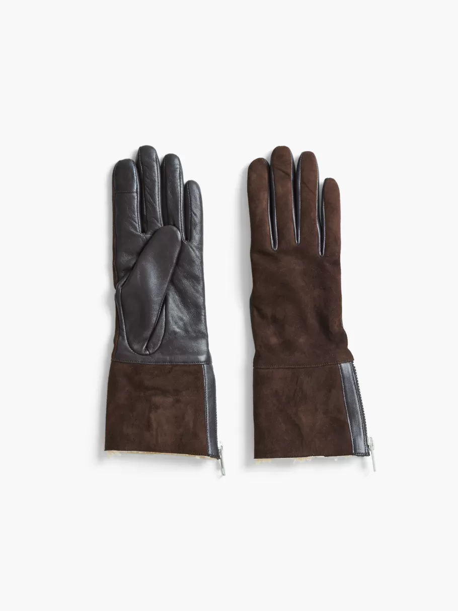 NIC+ZOE Amato Shearling Glove With Side Zip^Women Scarves + Gloves