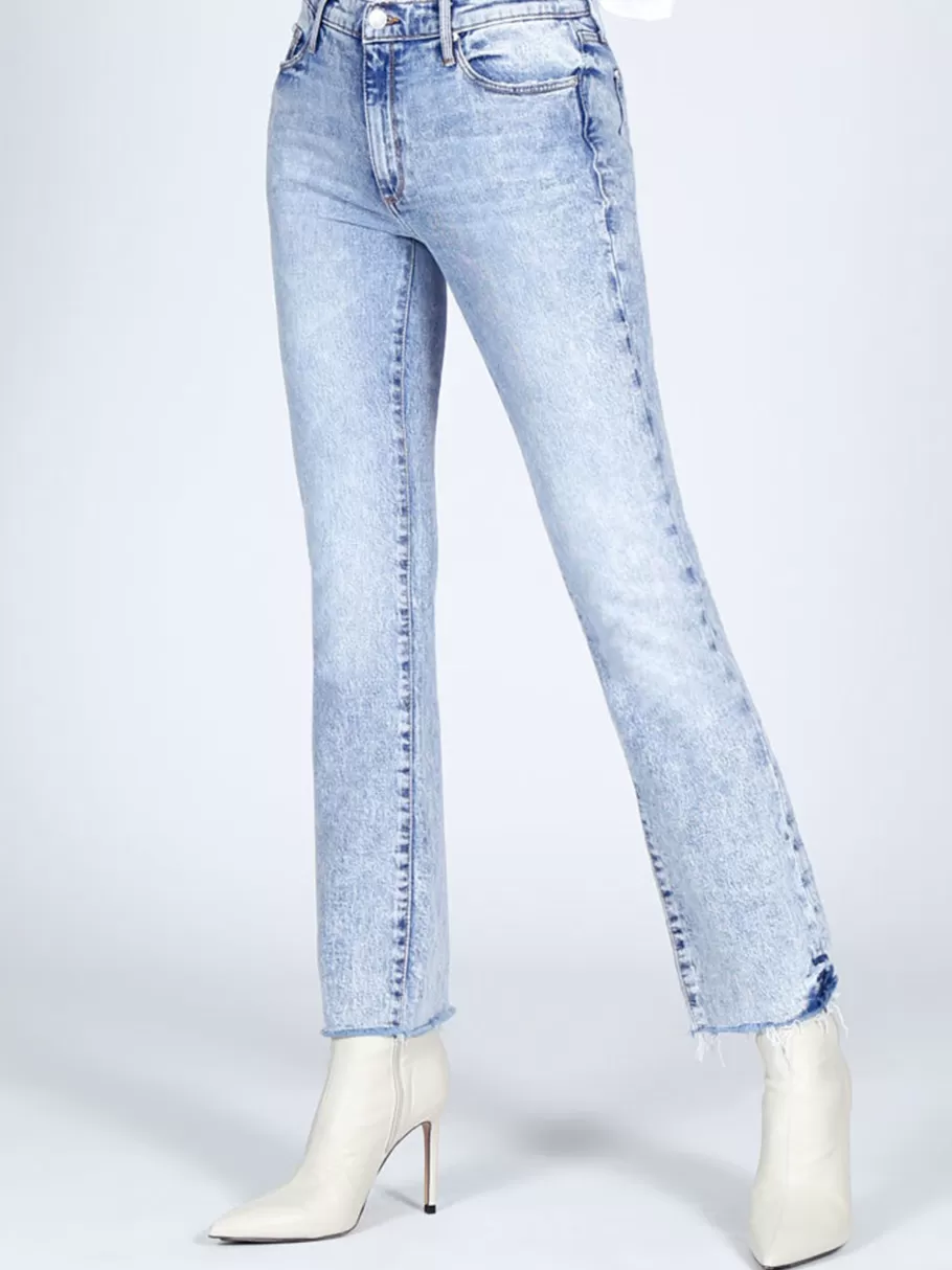 NIC+ZOE Black Orchid Bardot Straight Fray^Women Pants