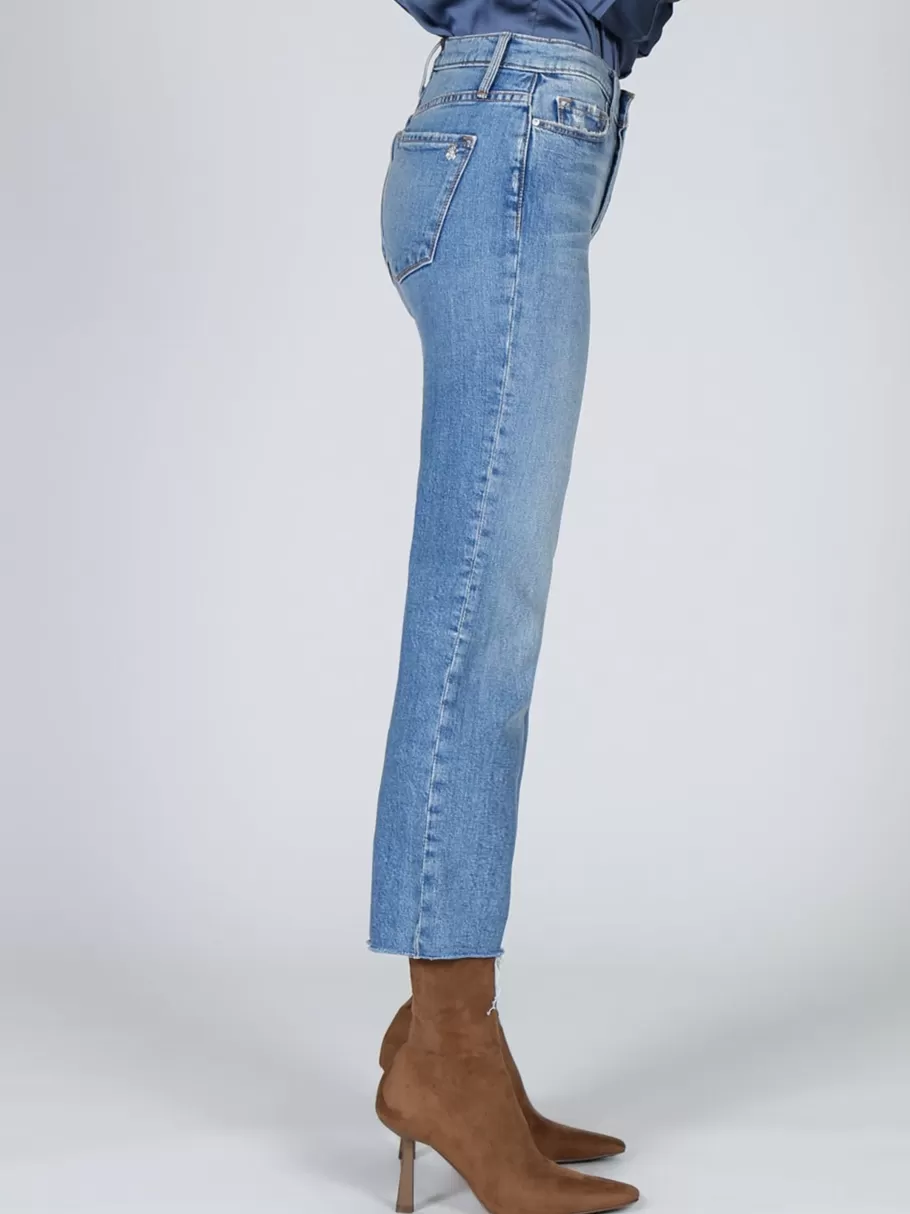 NIC+ZOE Black Orchid Brooklyn Straight Fray Jeans^Women Pants
