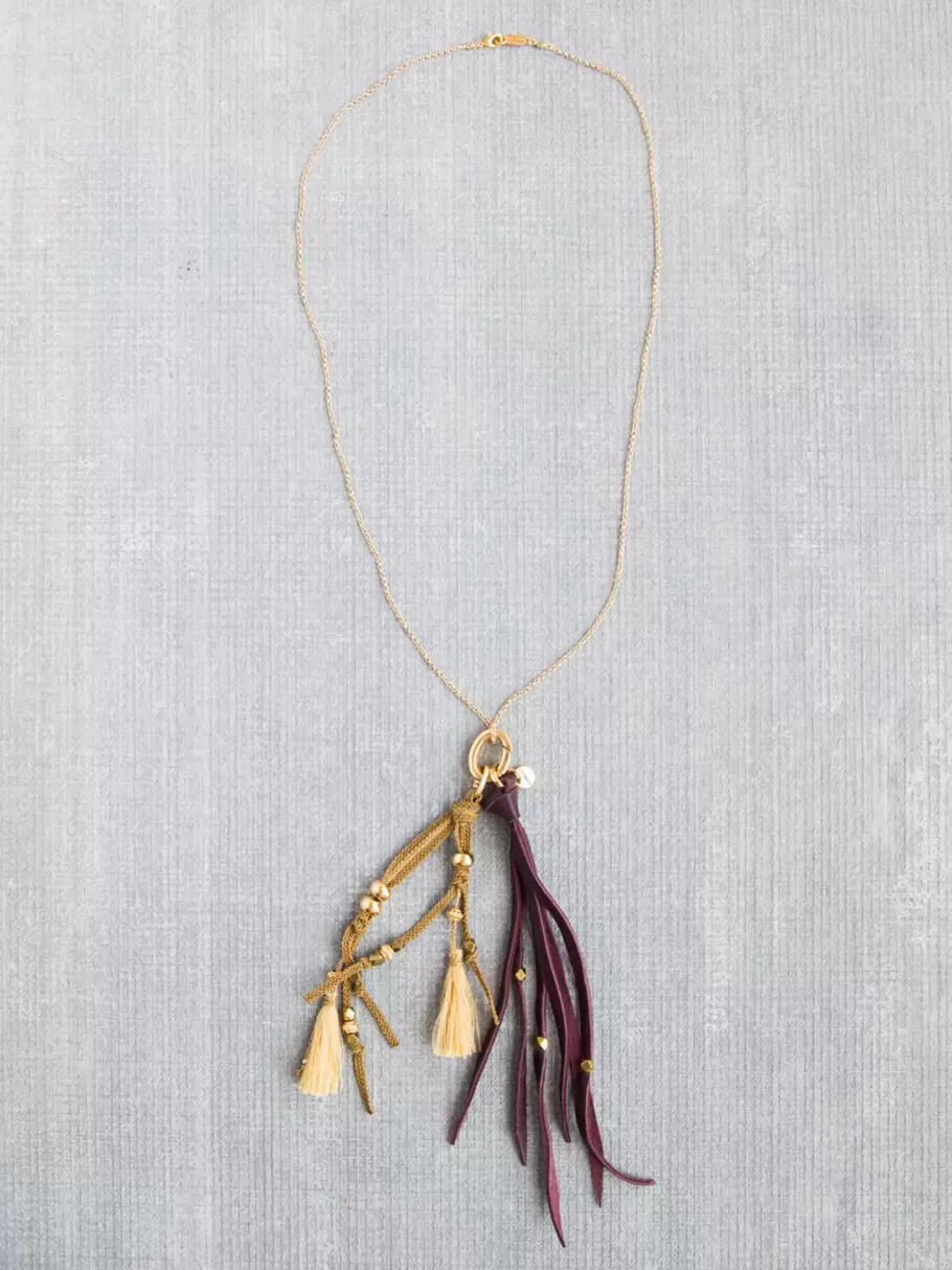 NIC+ZOE Chan Luu Leather Tassel Necklace^Women Jewelry