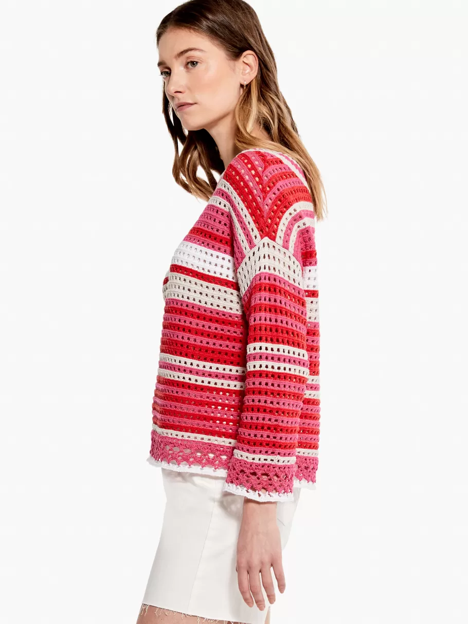 NIC+ZOE Colorful Crochet Sweater^Women Sweaters
