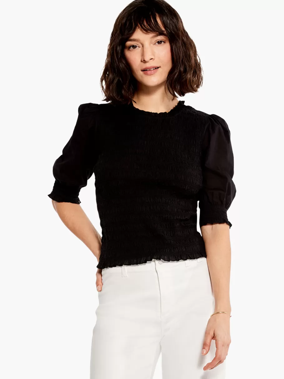 NIC+ZOE Cotton Lawn Smocked Top^Women Shirts + Blouses