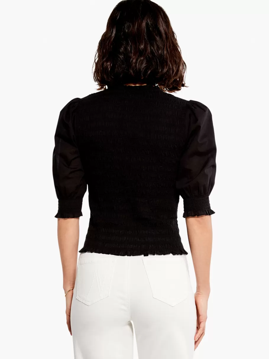 NIC+ZOE Cotton Lawn Smocked Top^Women Shirts + Blouses
