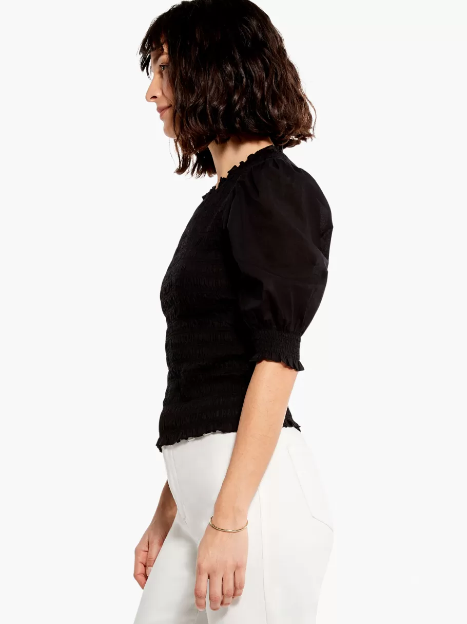 NIC+ZOE Cotton Lawn Smocked Top^Women Shirts + Blouses