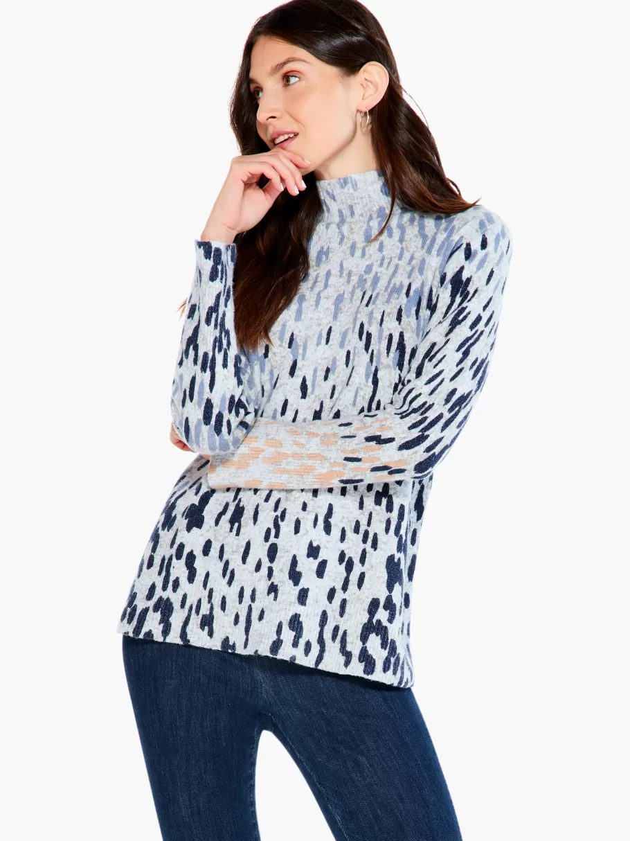 NIC+ZOE Cozy Up Spotted Turtleneck^Women Sweaters