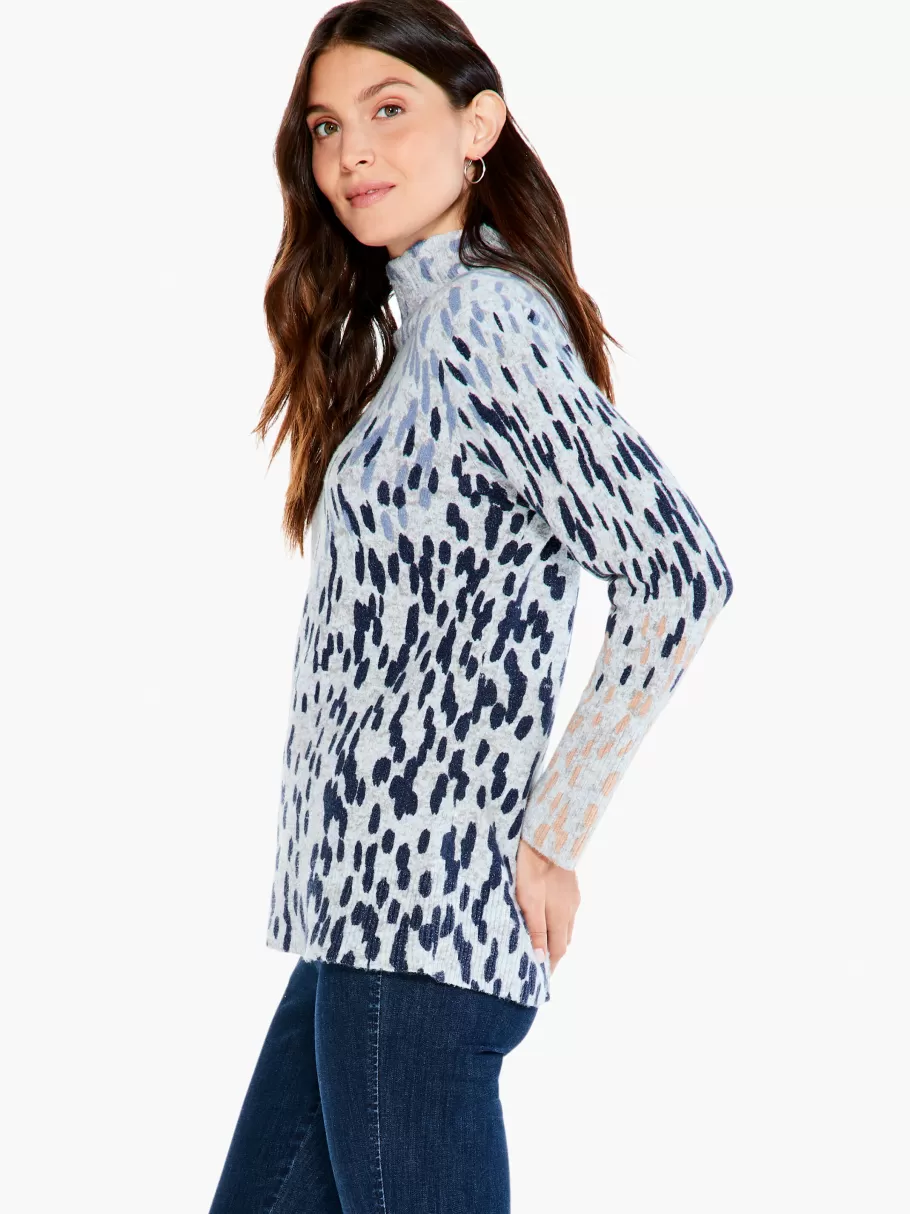 NIC+ZOE Cozy Up Spotted Turtleneck^Women Sweaters