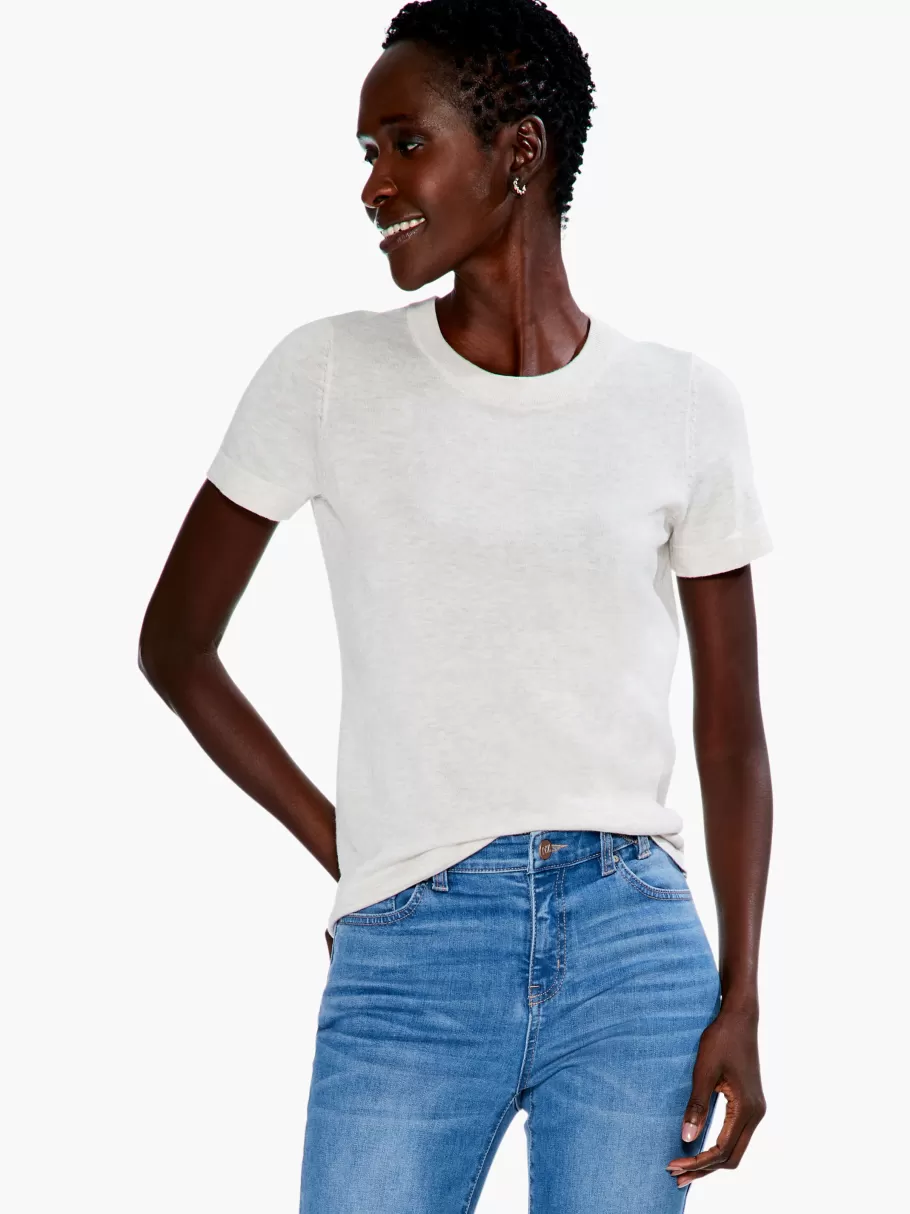NIC+ZOE Crew Neck Short Sleeve Sweater Tee^Women Sweaters