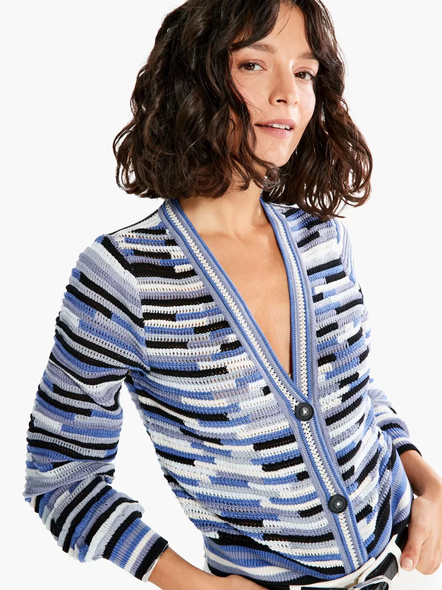 NIC+ZOE Crochet Blues Cardigan^Women Cardigans