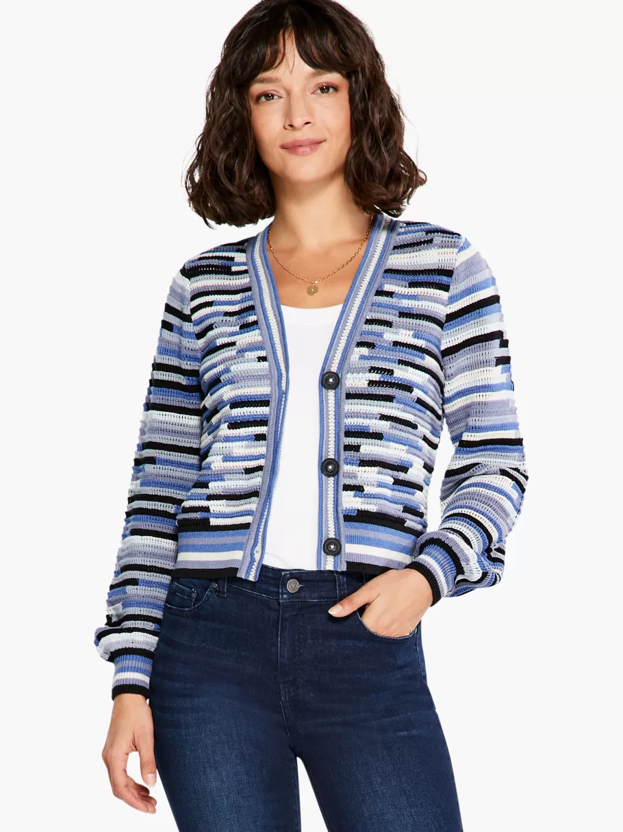 NIC+ZOE Crochet Blues Cardigan^Women Cardigans