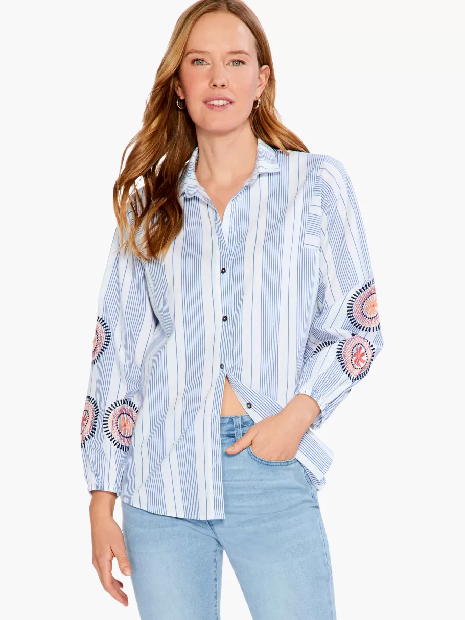 NIC+ZOE Embroidered Skies Shirt^Women Shirts + Blouses