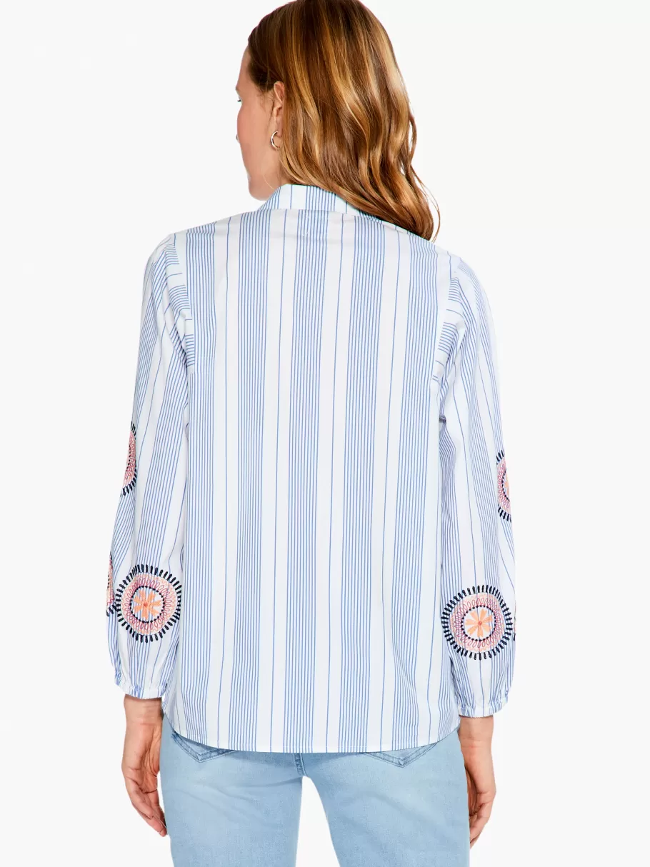 NIC+ZOE Embroidered Skies Shirt^Women Shirts + Blouses