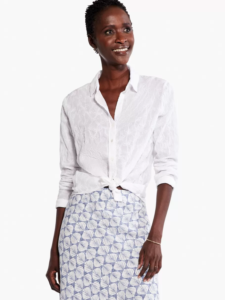 NIC+ZOE Embroidered Sky Shirt^Women Shirts + Blouses
