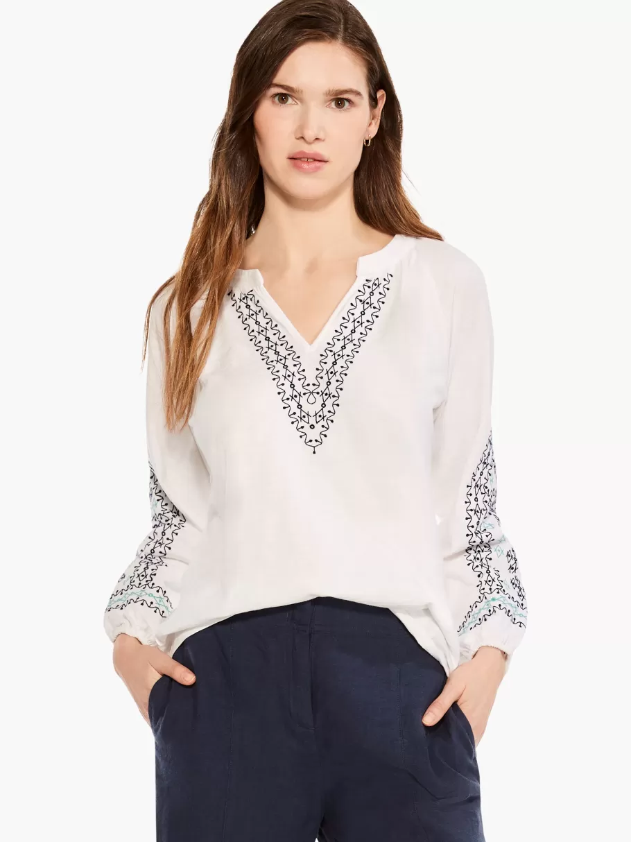 NIC+ZOE Embroidered Solstice Top^Women Knit Tops + Tees