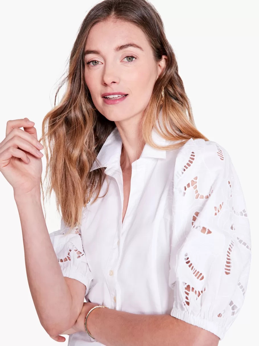eyelet_sleeves_shirt_5.webp NIC+ZOE Eyelet Sleeves Shirt^Women Shirts + Blouses