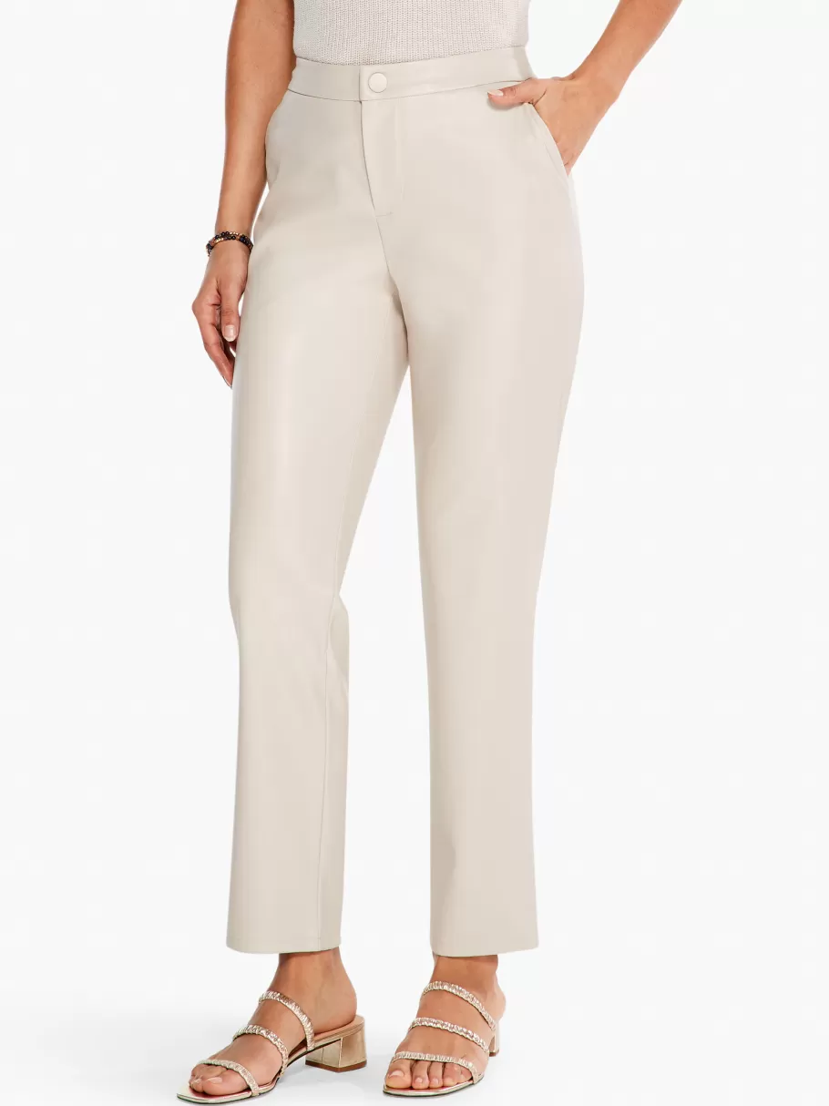 NIC+ZOE Faux Leather Straight-Leg Trouser^Women Pants