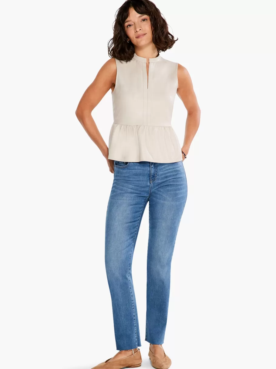 faux_leather_swing_top_3.webp NIC+ZOE Faux Leather Swing Top^Women Knit Tops + Tees