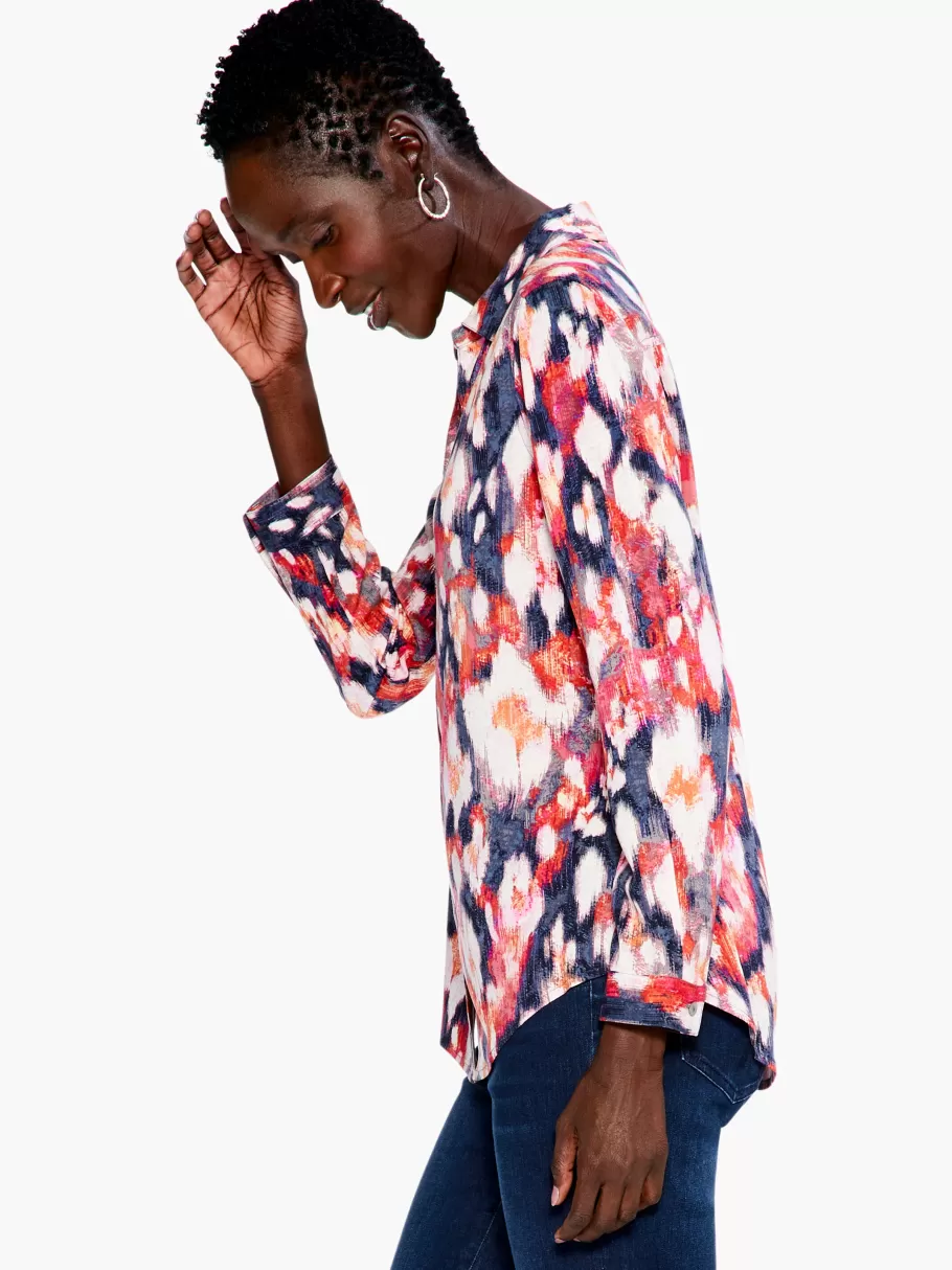NIC+ZOE Floral Ikat Live In Shirt^Women Shirts + Blouses