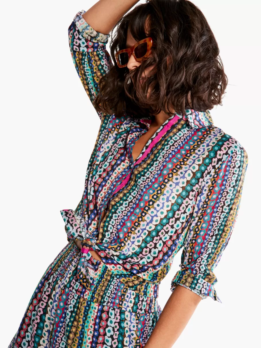 NIC+ZOE Flower Field Crinkle Shirt^Women Shirts + Blouses