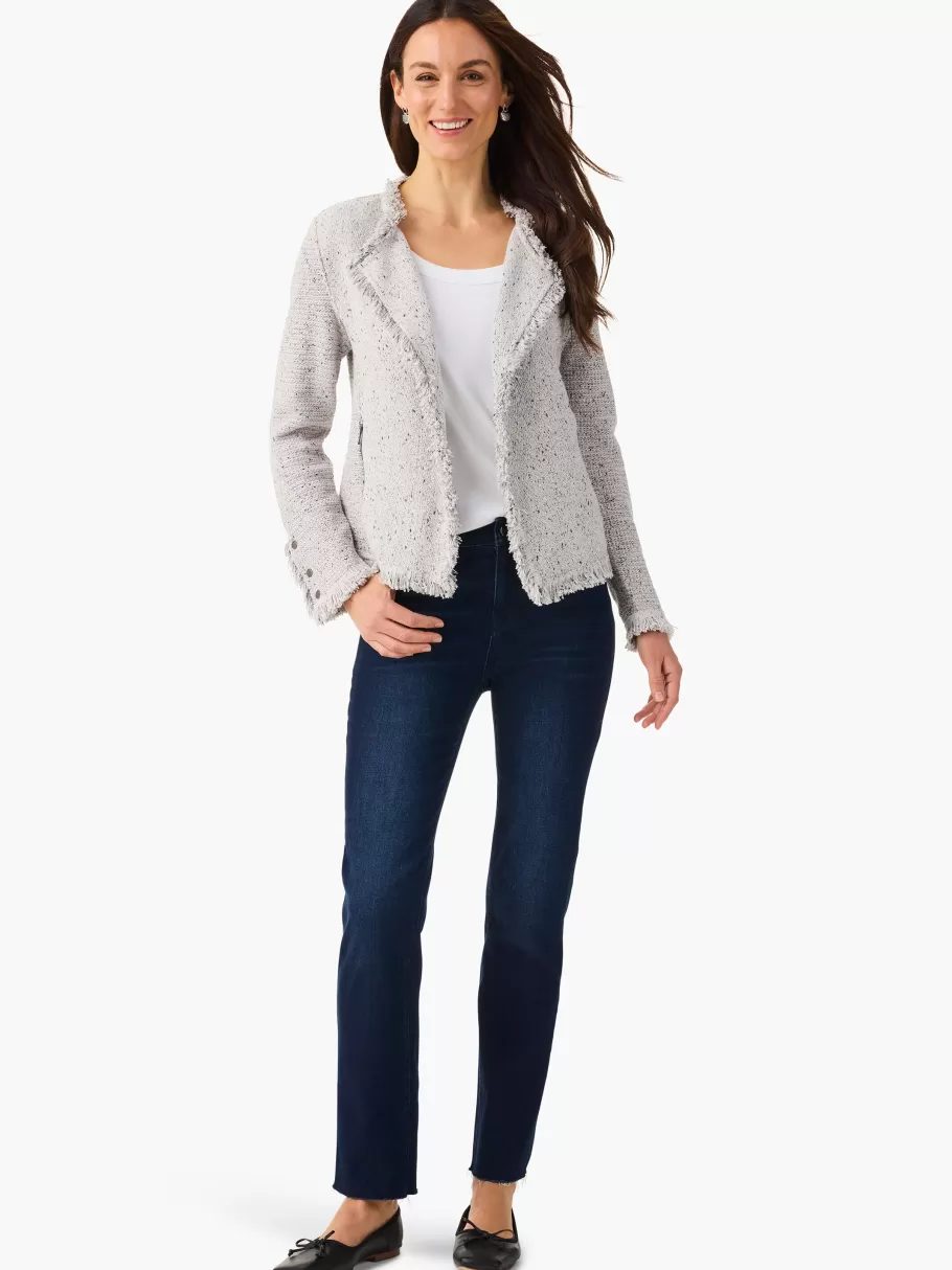 NIC+ZOE Fringe Mix Knit Jacket^Women Jackets + Blazers