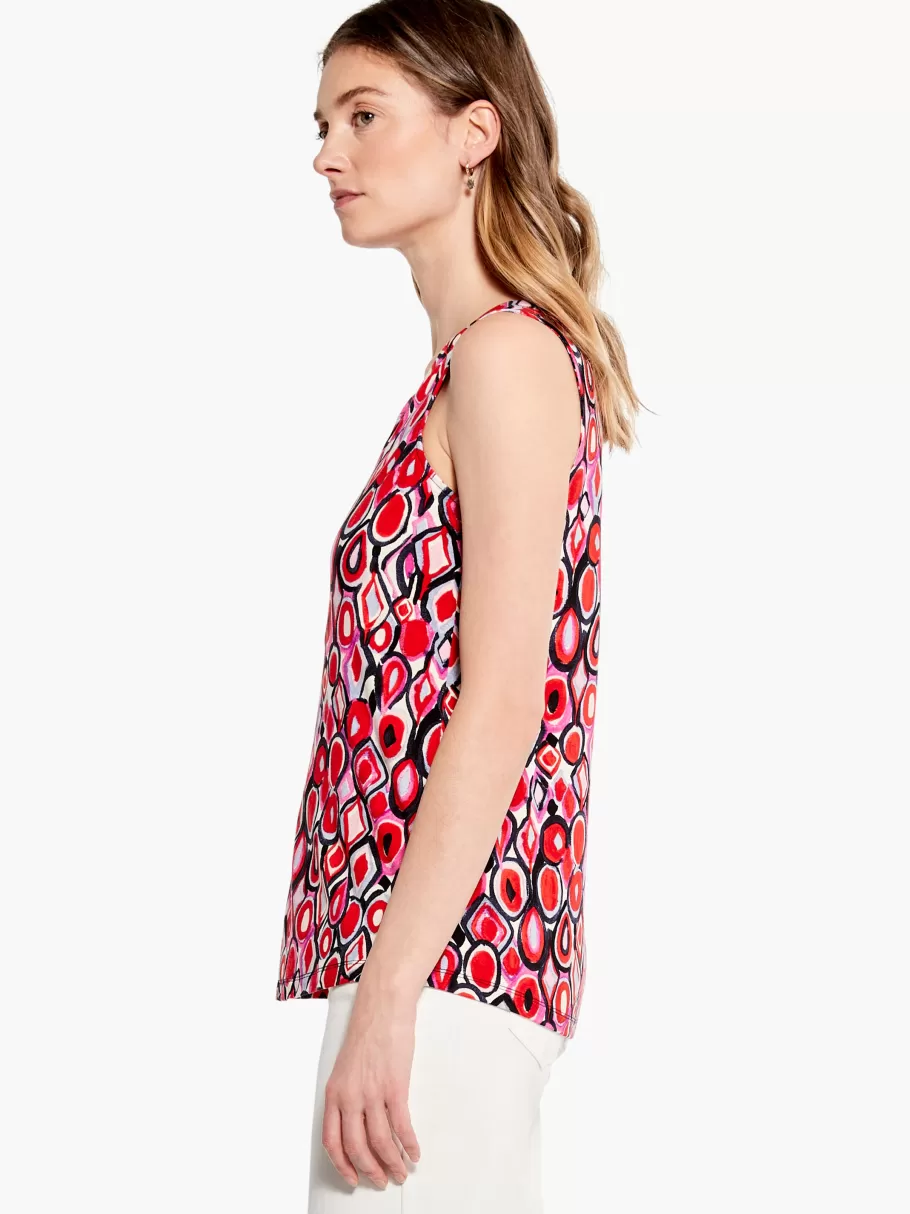 NIC+ZOE Geo Pane Tank^Women Knit Tops + Tees