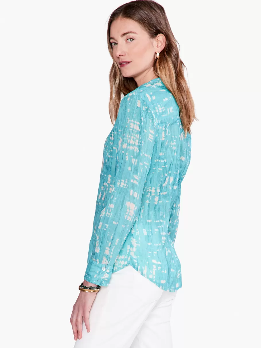 NIC+ZOE Gleaming Crinkle Shirt^Women Shirts + Blouses