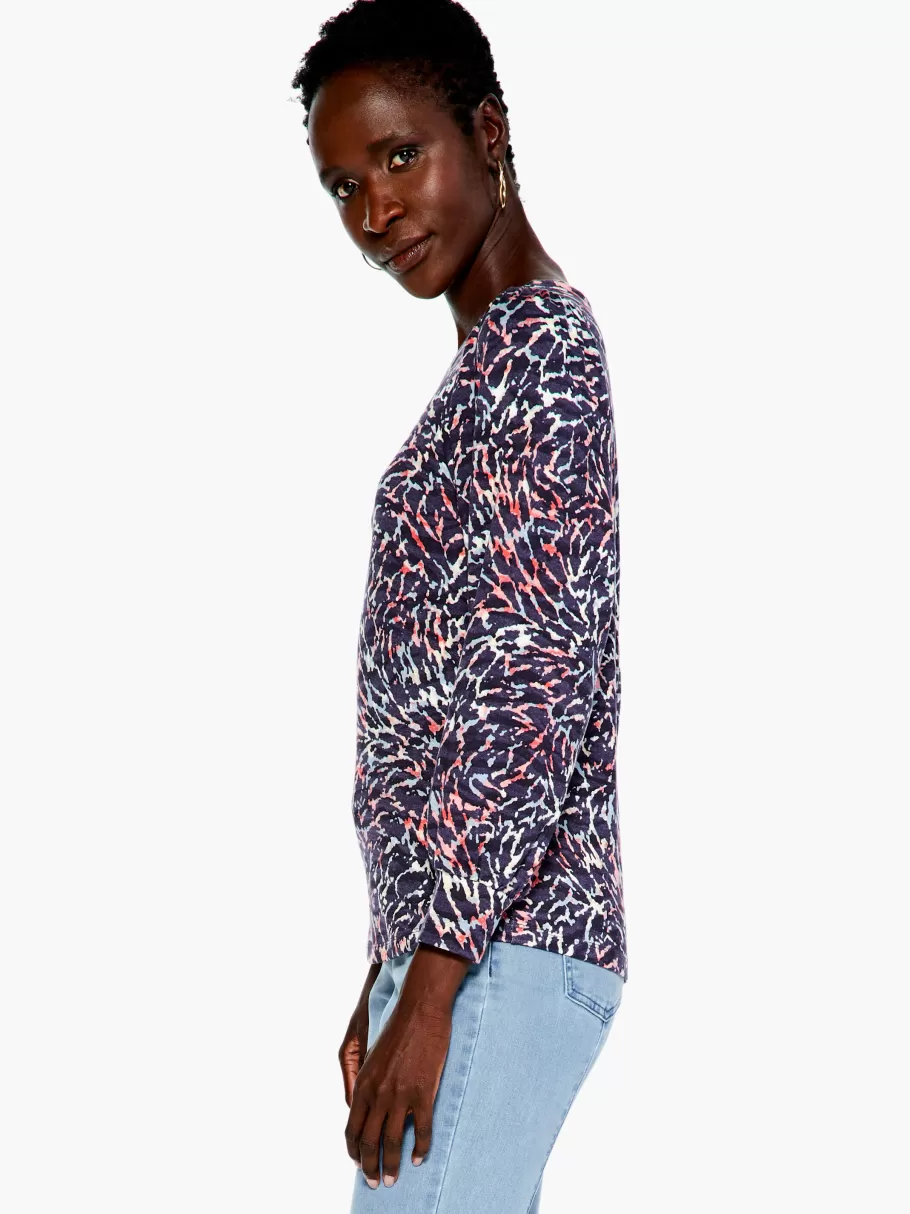 glowing_sunset_top_2.webp NIC+ZOE Glowing Sunset Top^Women Knit Tops + Tees