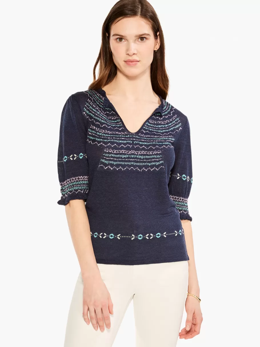 NIC+ZOE Intarsia Stitches Sweater^Women Sweaters