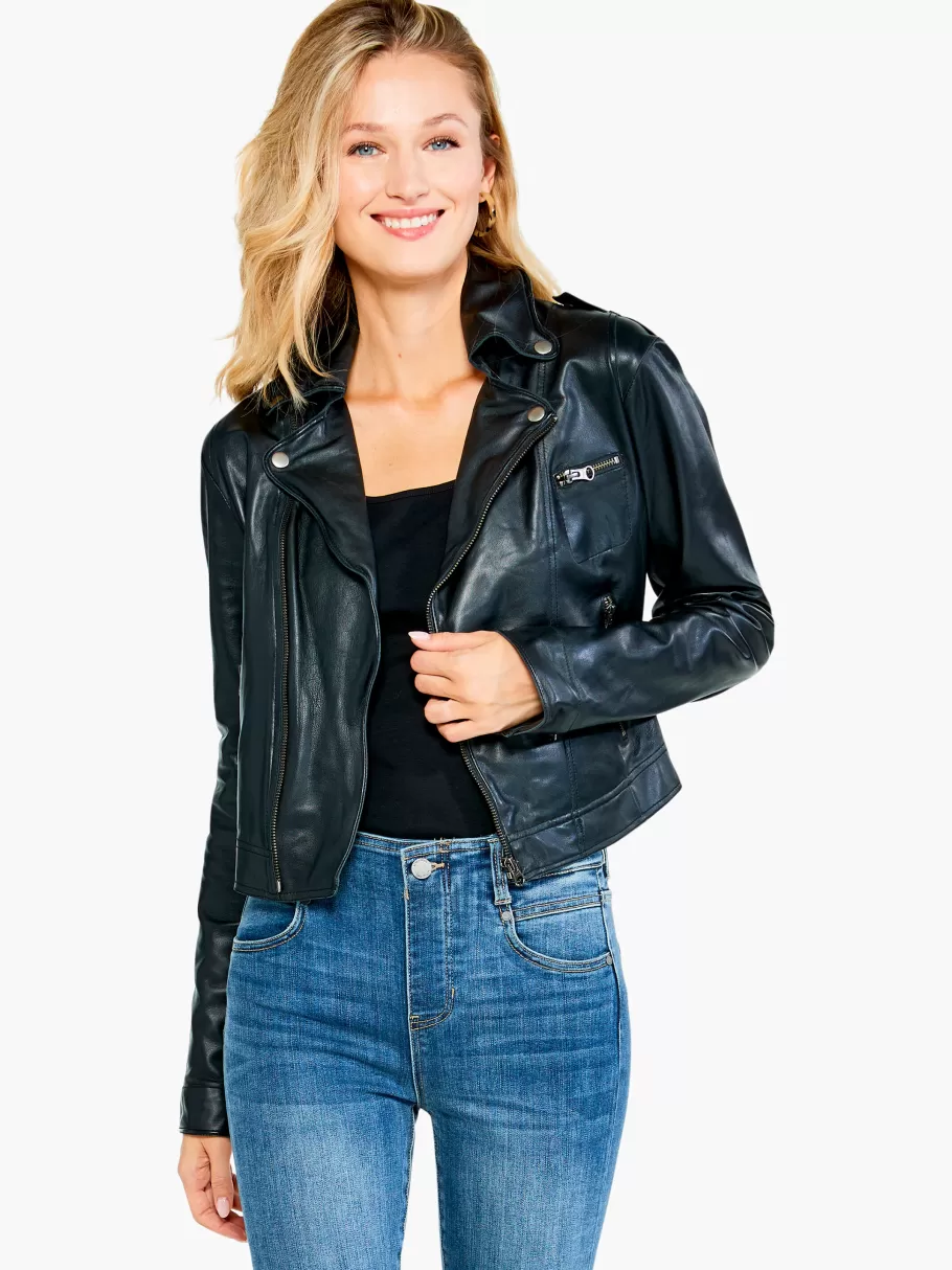 NIC+ZOE Jkt Piper Leather Jacket^Women Jackets + Blazers
