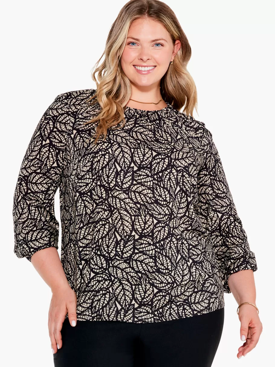NIC+ZOE Lacy Leaves Top^Women Shirts + Blouses