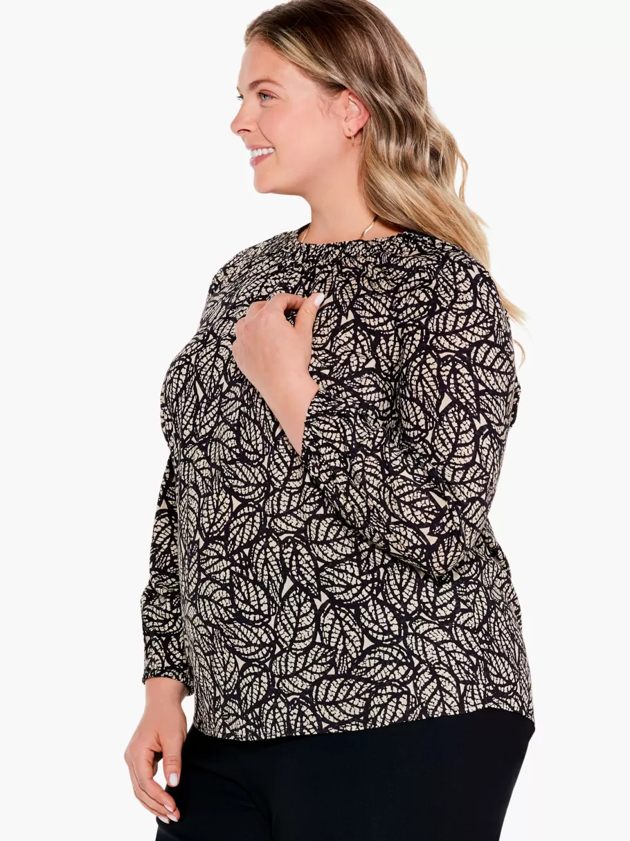 NIC+ZOE Lacy Leaves Top^Women Shirts + Blouses