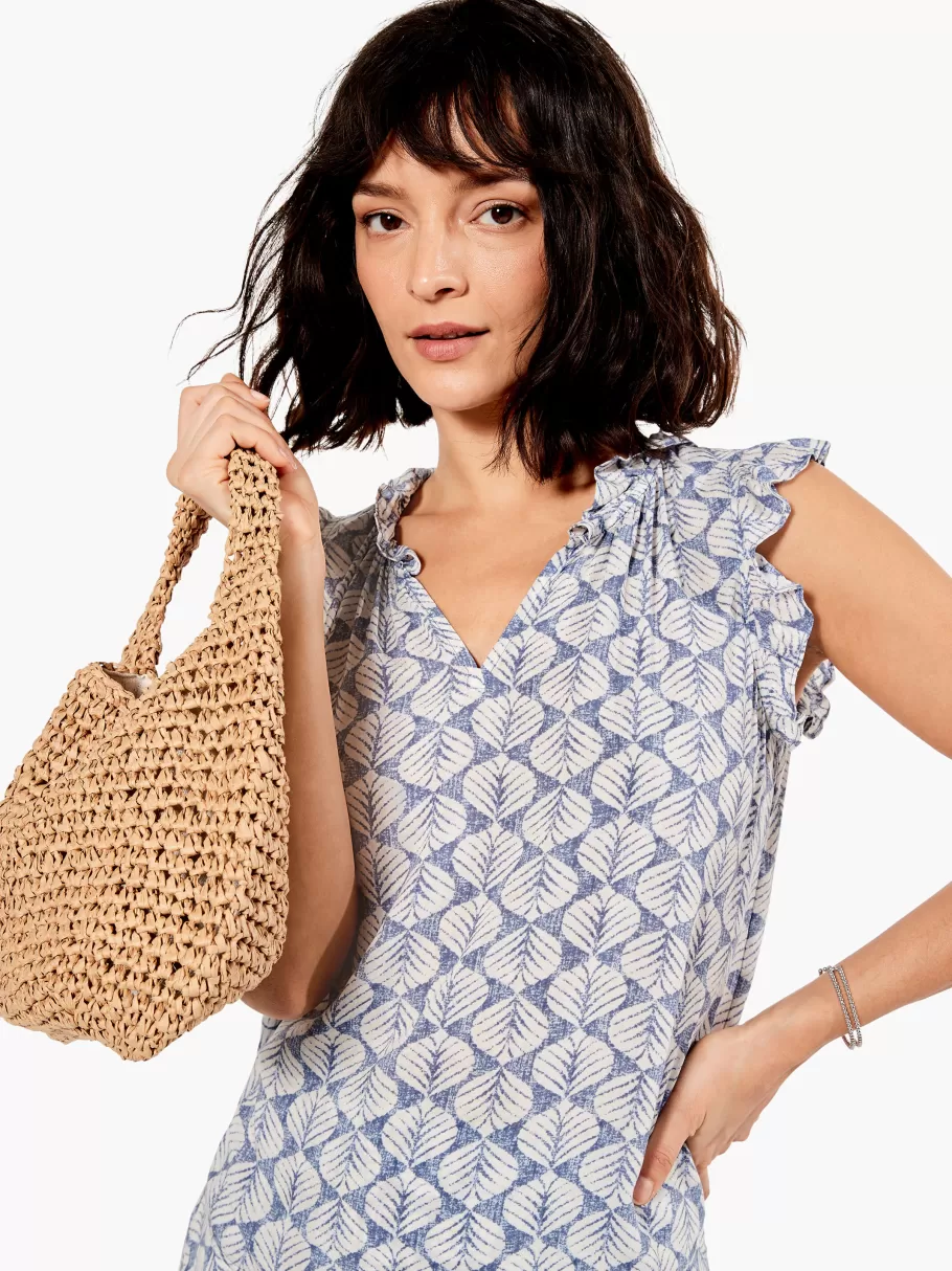 NIC+ZOE Lilipad Blues Tank^Women Shirts + Blouses