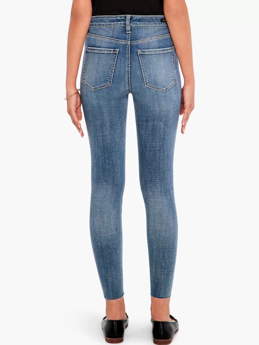 NIC+ZOE Liverpool - Abby Ankle Skinny Exposed Buttons^Women Pants