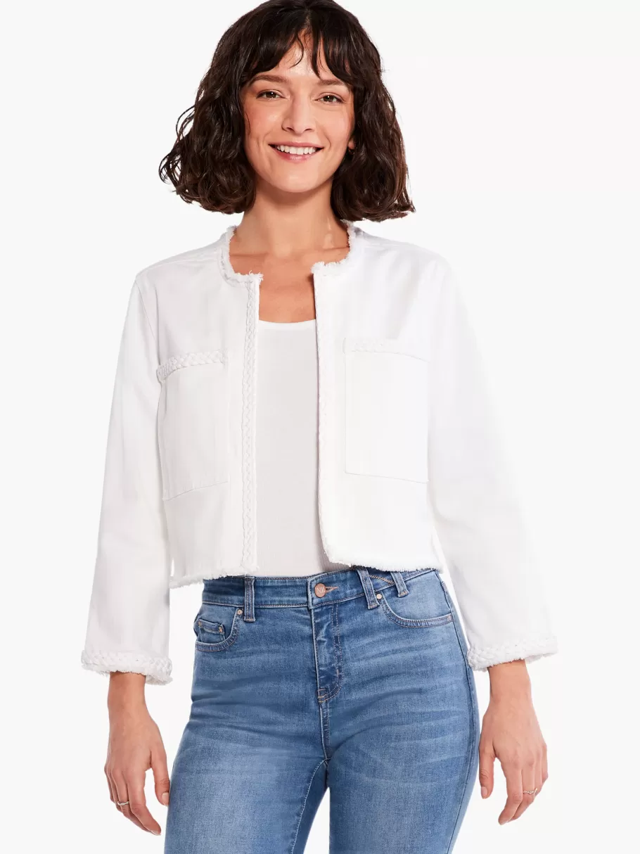 NIC+ZOE Liverpool - Braided Trim Crop Jacket^Women Jackets + Blazers