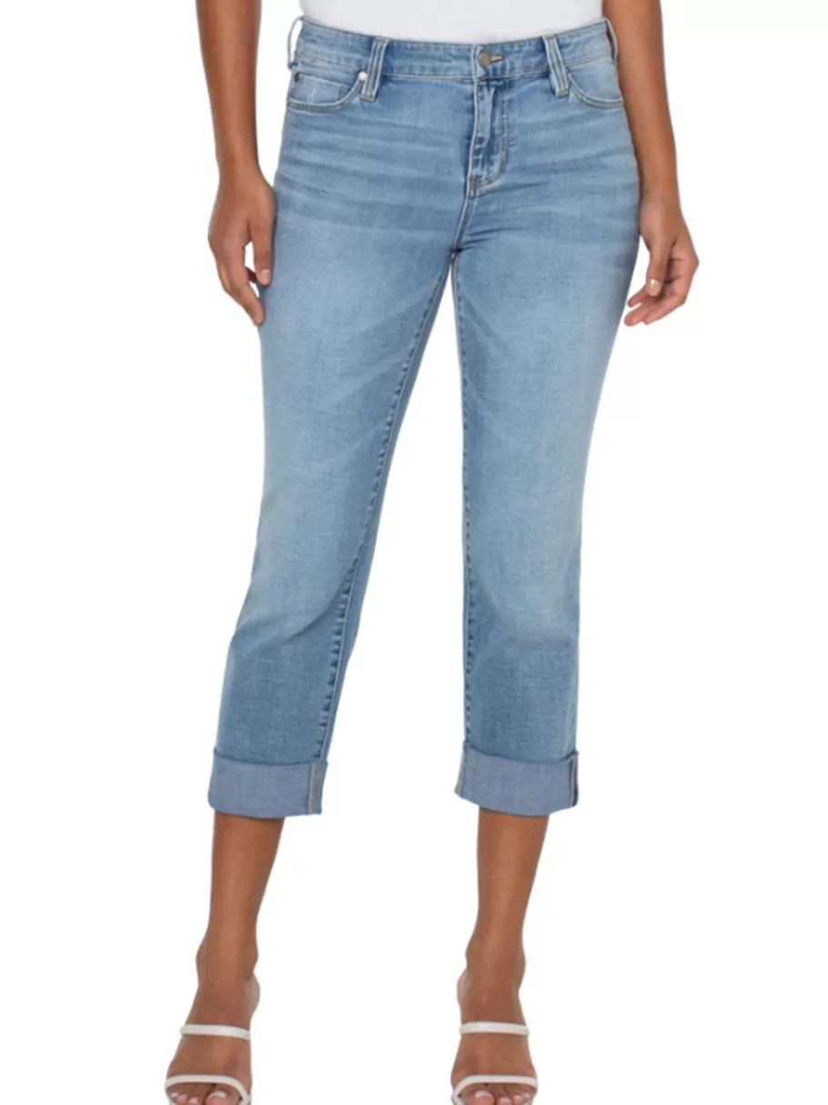 NIC+ZOE Liverpool - Charlie Crop With Rolled Hem^Women Pants