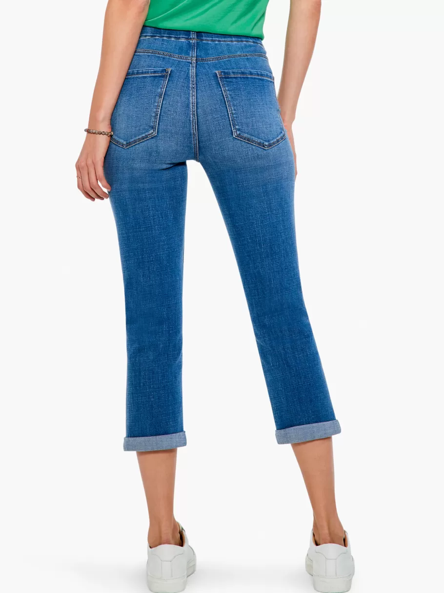 NIC+ZOE Liverpool Chloe Crop Skinny Jean With Rolled Cuff^Women Pants