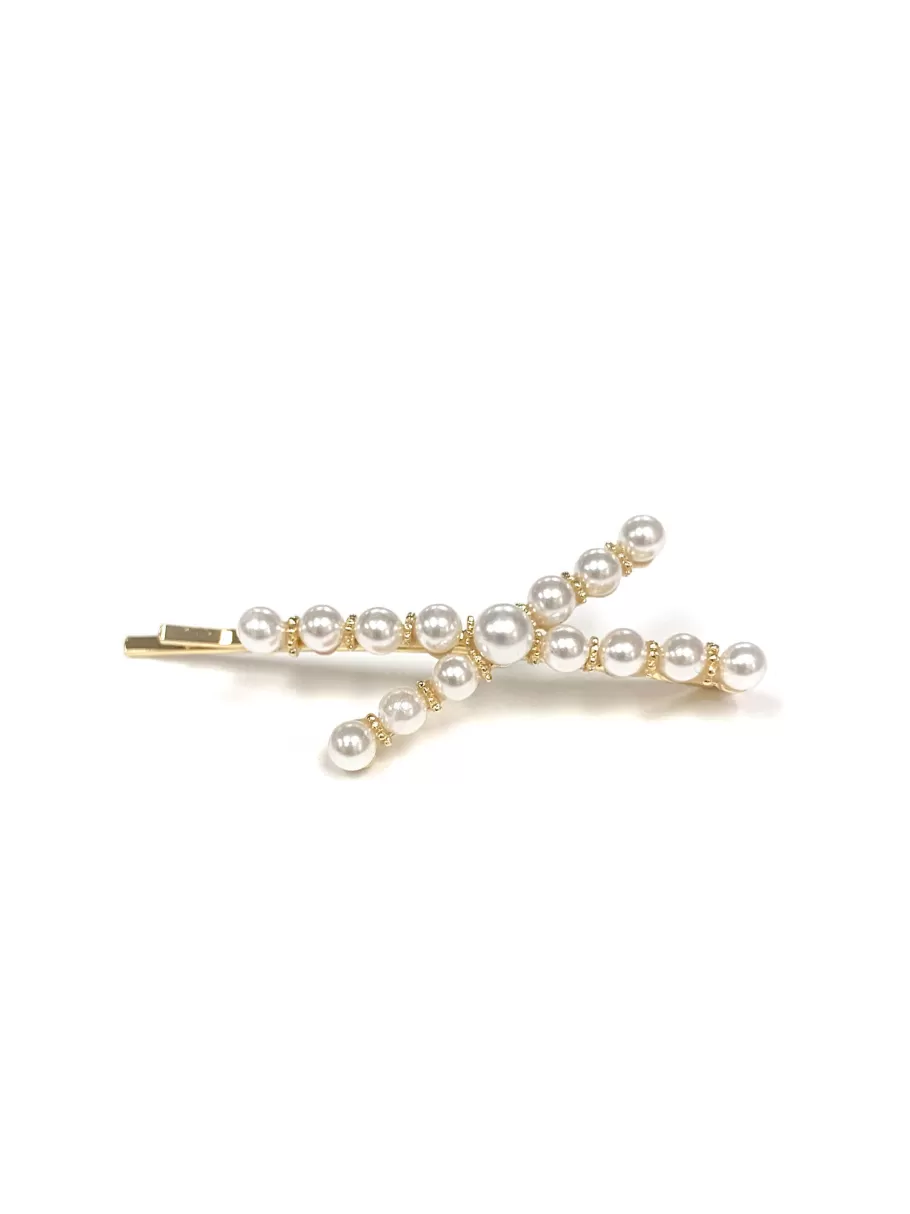 NIC+ZOE Marlyn Schiff Pearl Strand Hair Pin^Women Jewelry