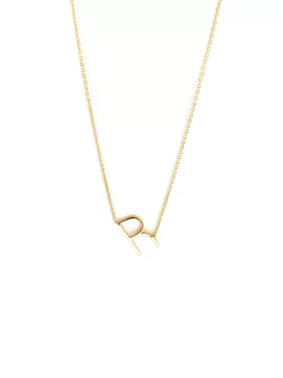 NIC+ZOE Marlyn Schiff R Initial Necklace Small^Women Jewelry