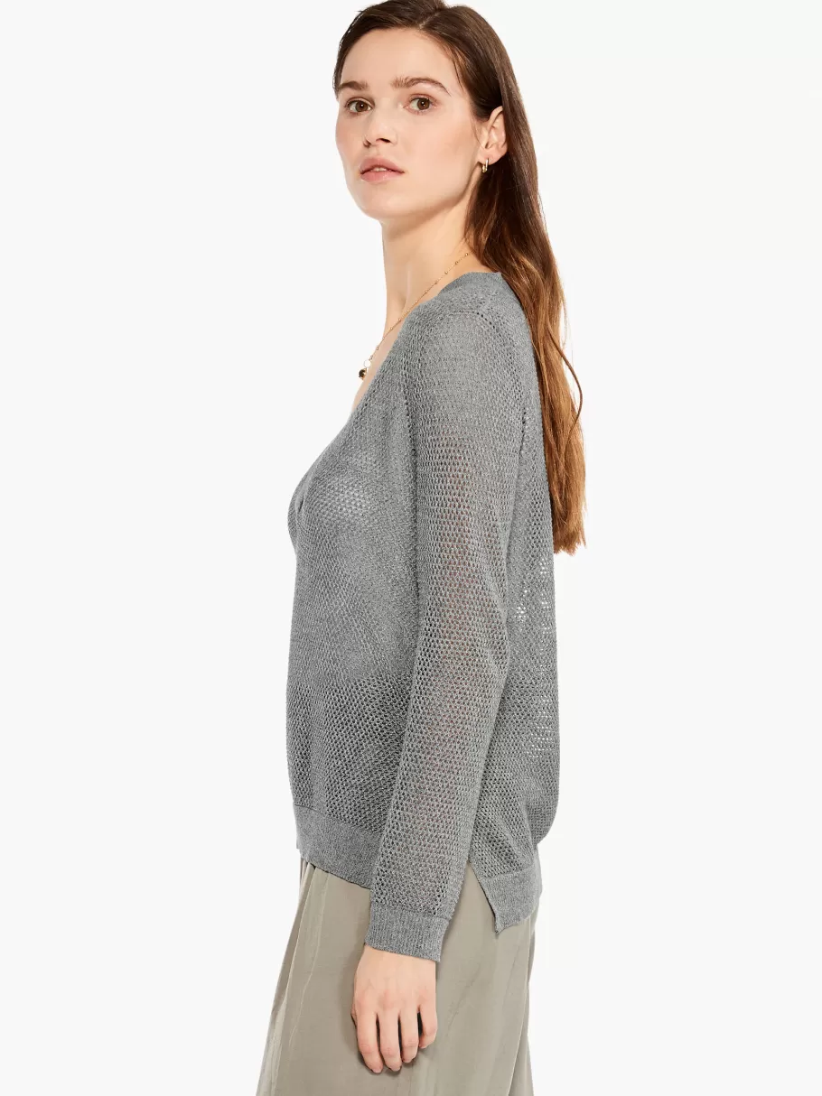 NIC+ZOE Mesh Stitch Sweater^Women Sweaters