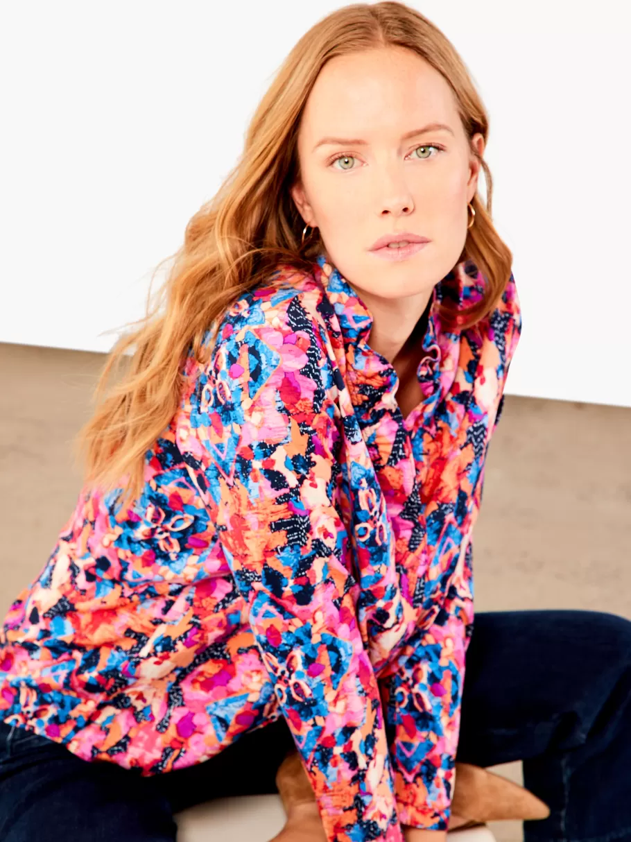 NIC+ZOE Modern Kaleidoscope Top^Women Shirts + Blouses