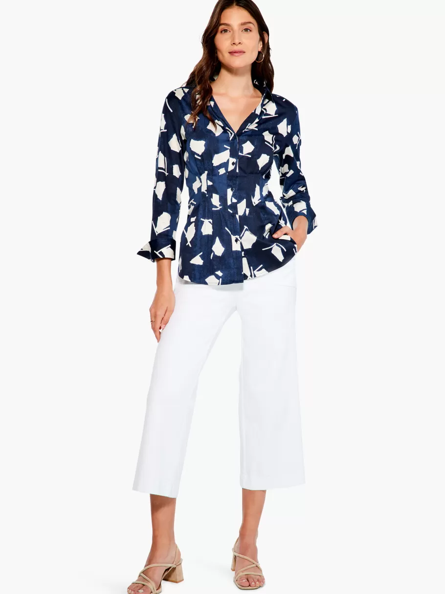 mosaic_blues_shirt_3.webp NIC+ZOE Mosaic Blues Shirt^Women Shirts + Blouses