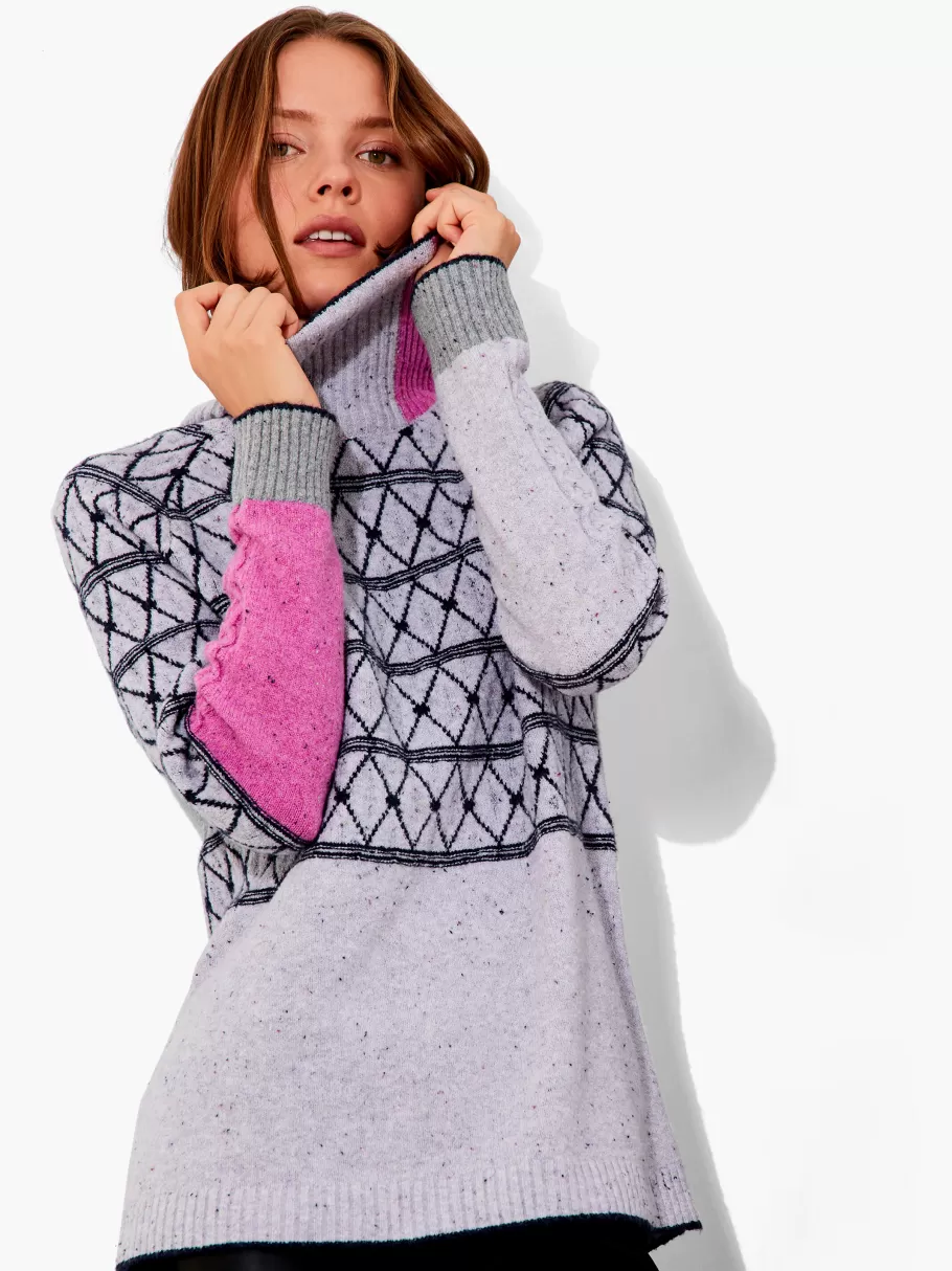 NIC+ZOE Mosaic Stitched Sweater^Women Sweaters