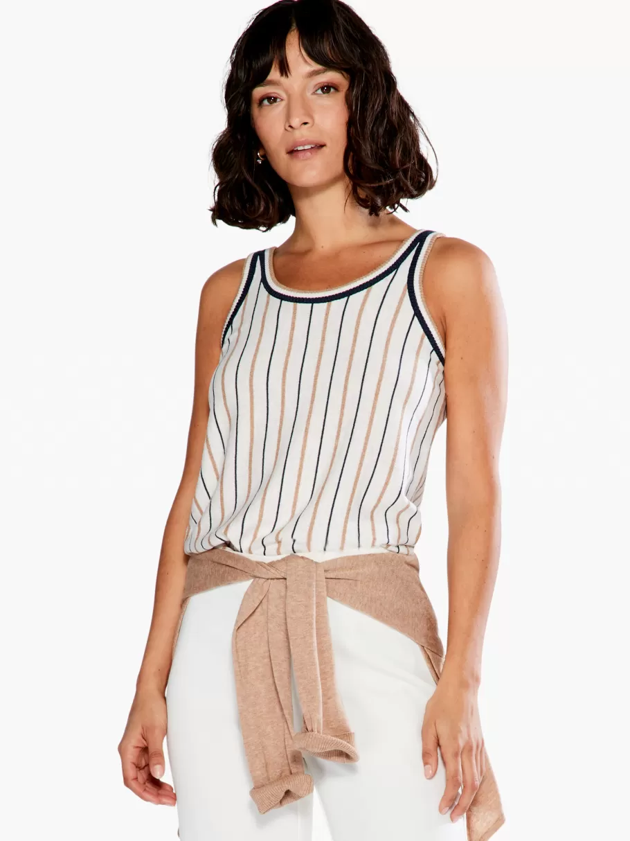 NIC+ZOE Neutral Striped Vital Tank^Women Sweaters