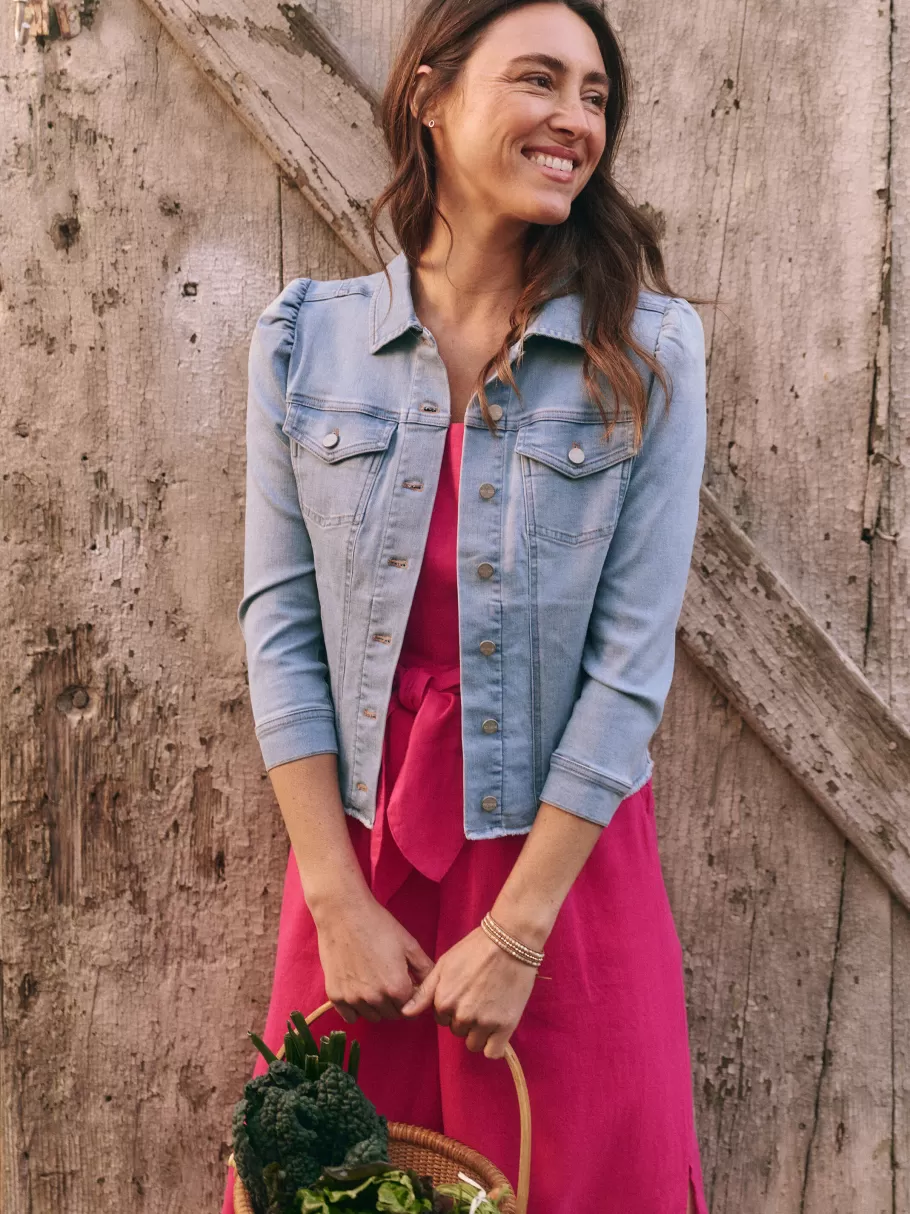 NIC+ZOE Nz Denim Femme Sleeve Denim Jacket^Women Jackets + Blazers