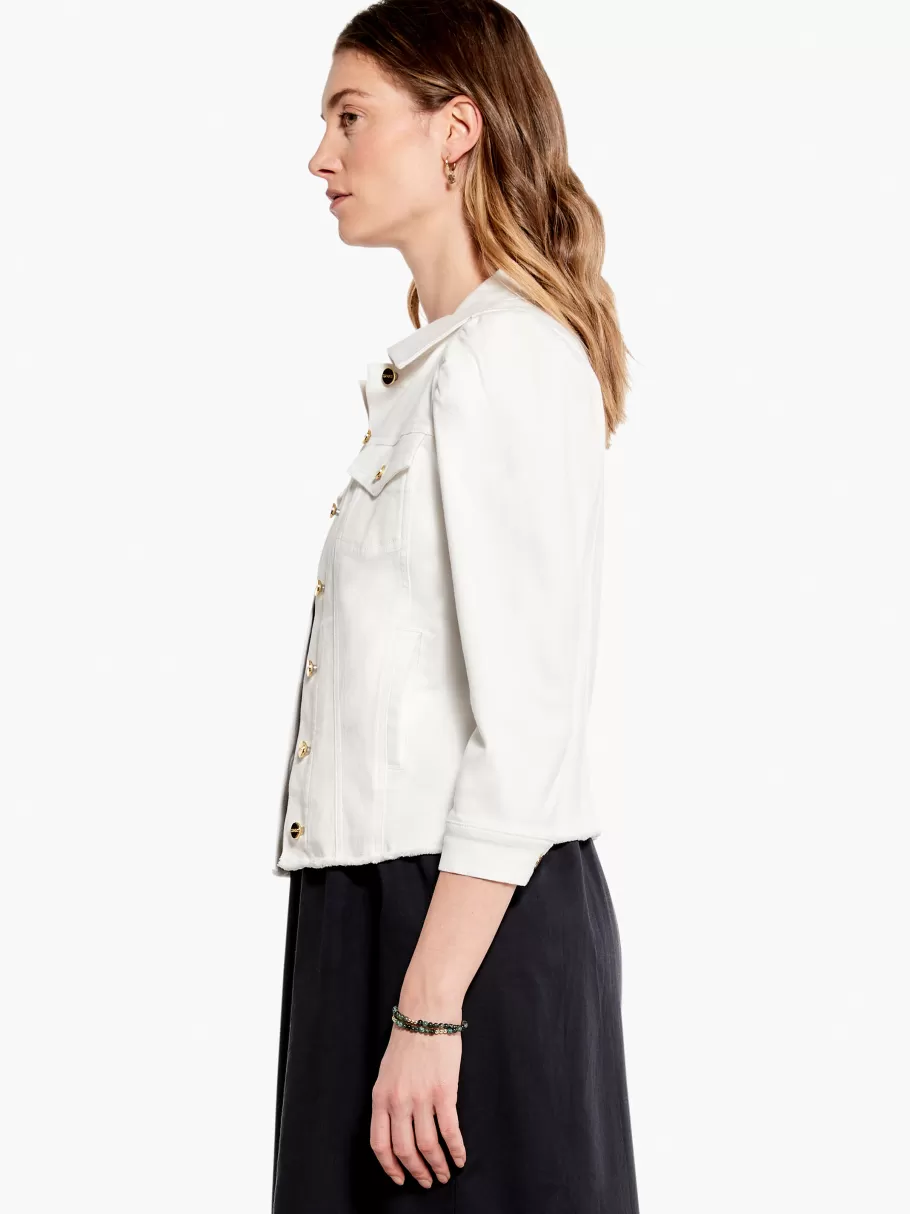 NIC+ZOE Nz Denim Femme Sleeve Denim Jacket^Women Jackets + Blazers