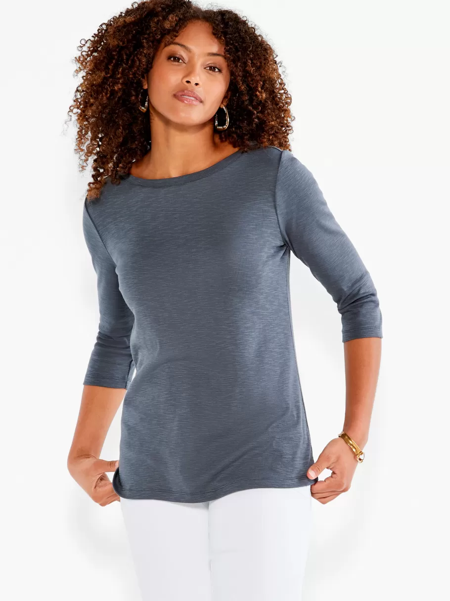 NIC+ZOE Nzt 3/4 Sleeve Boat Tee^Women Knit Tops + Tees
