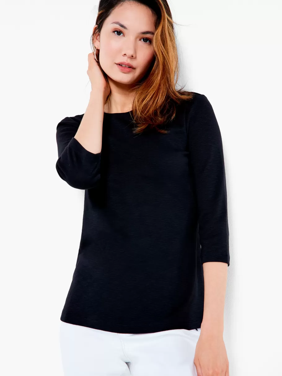 NIC+ZOE Nzt 3/4 Sleeve Boat Tee^Women Knit Tops + Tees