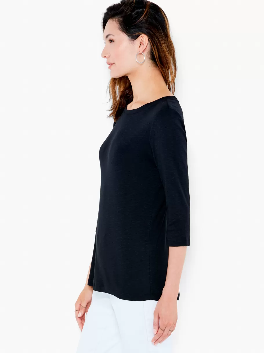NIC+ZOE Nzt 3/4 Sleeve Boat Tee^Women Knit Tops + Tees