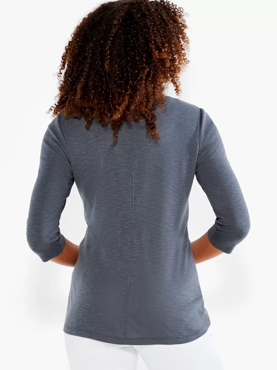 nzt__sleeve_boat_tee_2-2.webp NIC+ZOE Nzt 3/4 Sleeve Boat Tee^Women Knit Tops + Tees